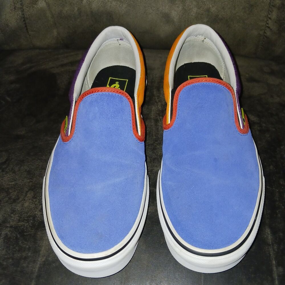 VANS Classic Slip-on Mix&Match Blue Sneakers Men’s 9 Suede Canvas VN0A4BV316V
